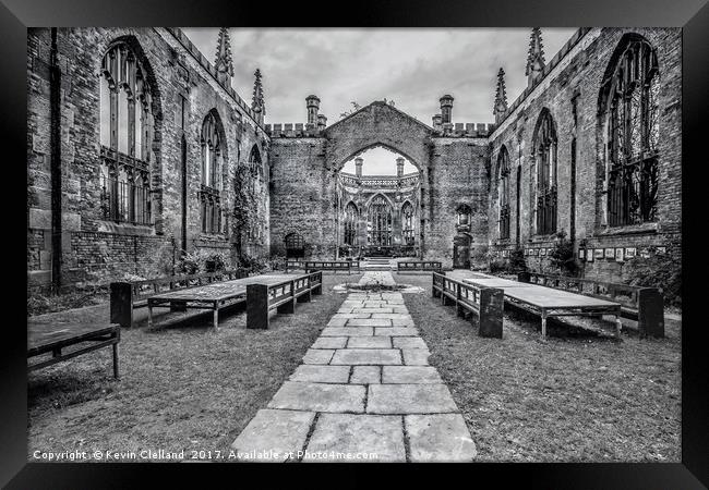 St.Luke's Bombed out Church Liverpool Framed Print by Kevin Clelland