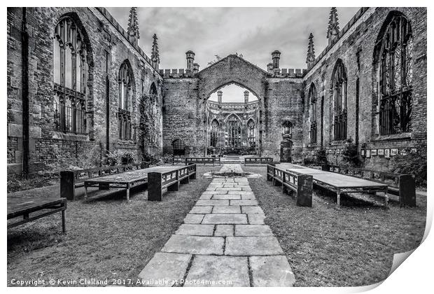 St.Luke's Bombed out Church Liverpool Print by Kevin Clelland