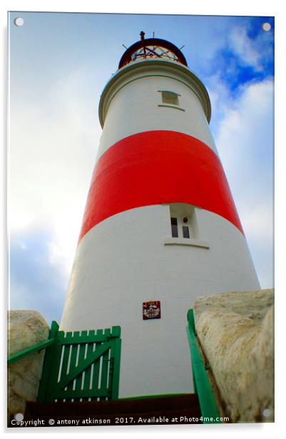 Souter Lighthouse Sunderland Acrylic by Antony Atkinson