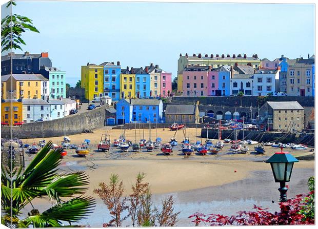 Tenby Harbour.Wales. Canvas Print by paulette hurley