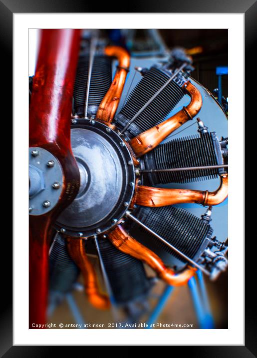 Avro Anson Plane Propeller  Framed Mounted Print by Antony Atkinson