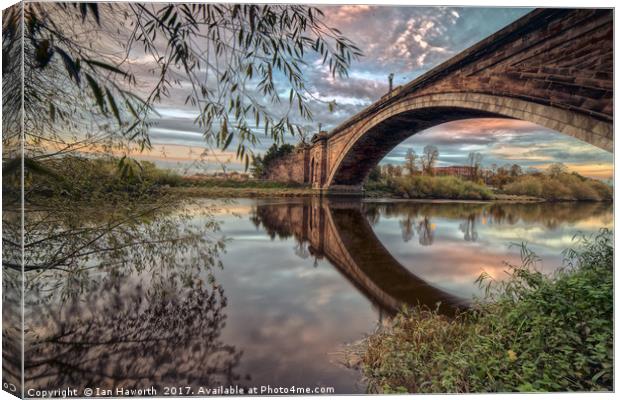 Grosvenor Bridge Chester Canvas Print by Ian Haworth