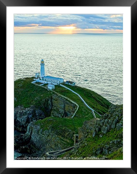 Summer dawn in South Stack Framed Mounted Print by Estefanía Rivas Salvador