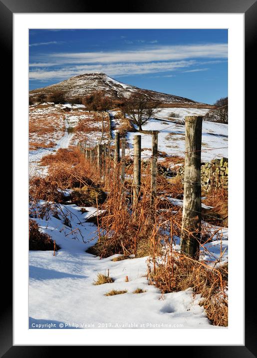 Sugar Loaf Mountain in Winter. Framed Mounted Print by Philip Veale