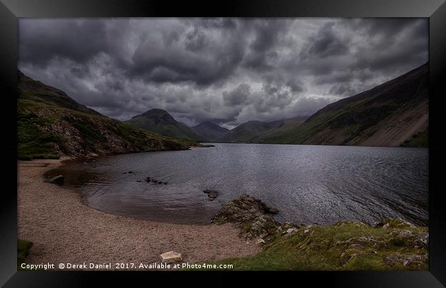 cloudy day at Wastwater in the Lake District #3 Framed Print by Derek Daniel