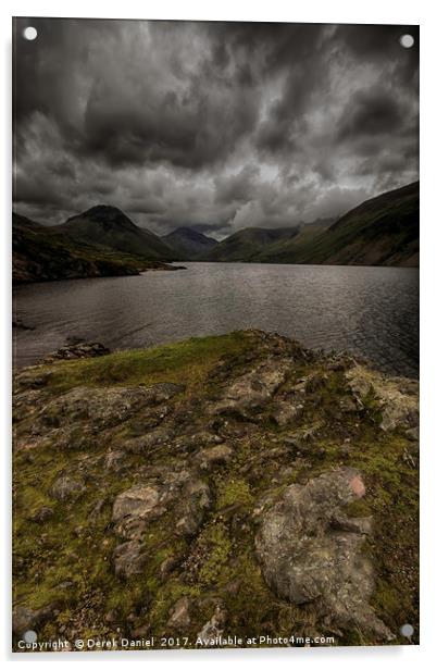 Moody Wastwater, The Lake District Acrylic by Derek Daniel