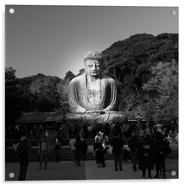 Kamakura Daibutsu Acrylic by Justin Bowdidge