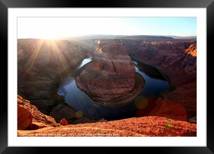 Horseshoe Bend Colorado River Arizona USA Framed Mounted Print by PhotoStock Israel
