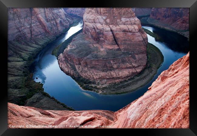 Horseshoe Bend Colorado River Arizona USA Framed Print by PhotoStock Israel