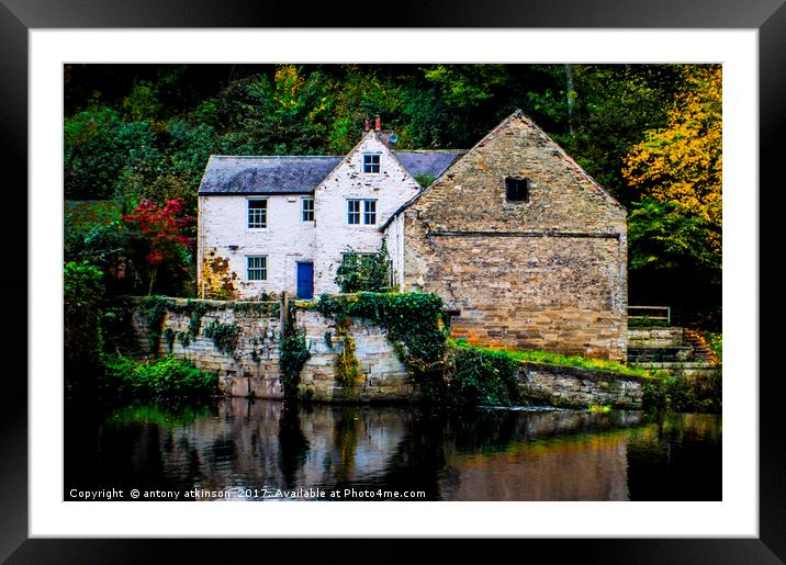 City of Durham Boat House Framed Mounted Print by Antony Atkinson