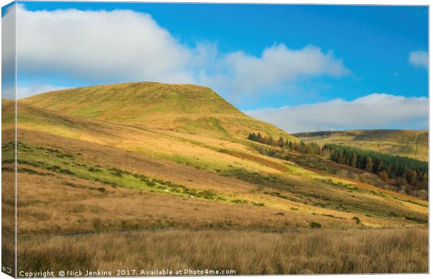 Craig y Fan Ddu Central Brecon Beacons Canvas Print by Nick Jenkins