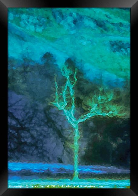 Captivating Winter Tree Impression Framed Print by Derek Daniel