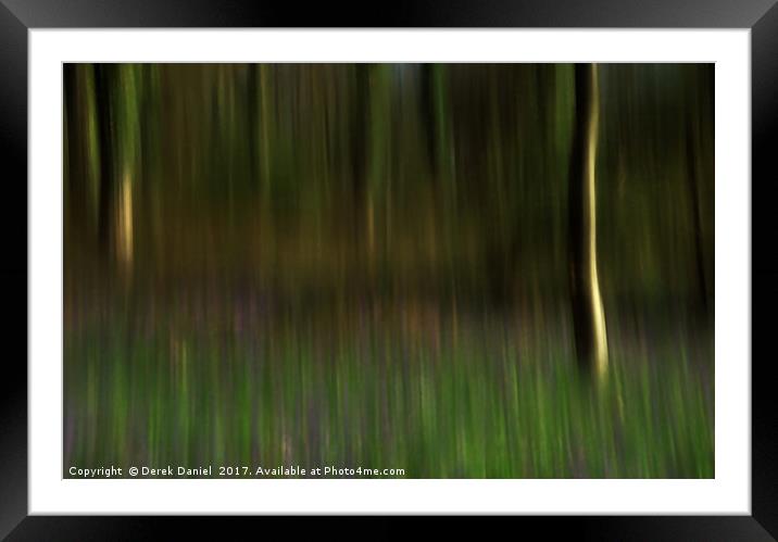 Abstract Blurred Trees Framed Mounted Print by Derek Daniel