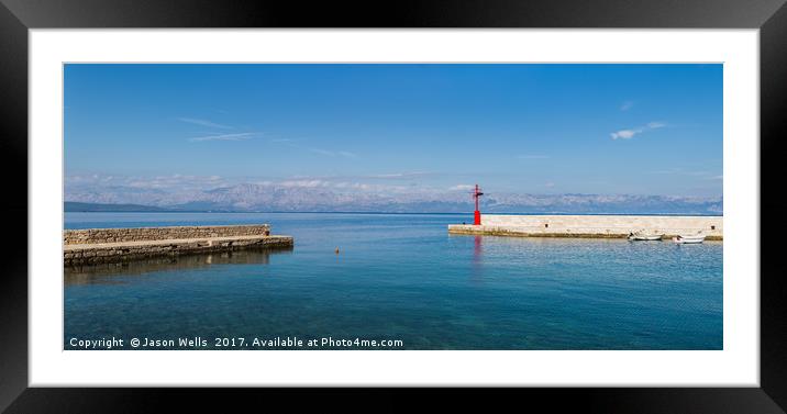 Harbour entrance at Duba Framed Mounted Print by Jason Wells