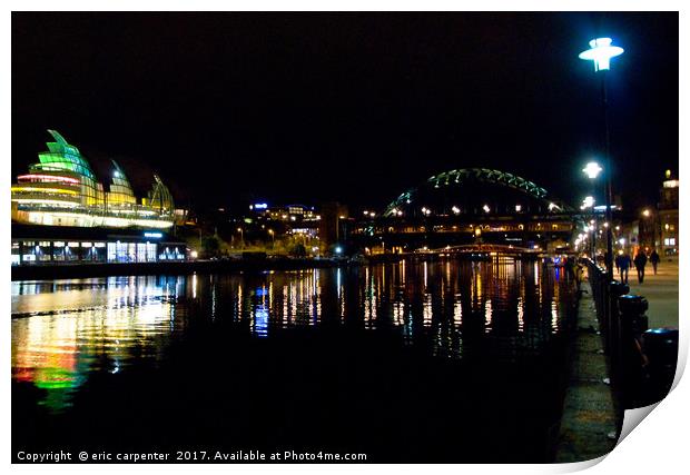 Tyne lights scene Print by eric carpenter