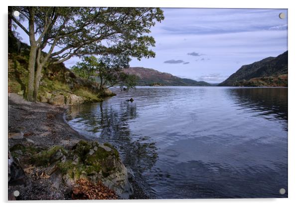 On the Shore of Ullswater Acrylic by Jacqi Elmslie