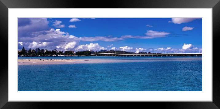 Nautical panorama sand and sea. Australia. Framed Mounted Print by Geoff Childs