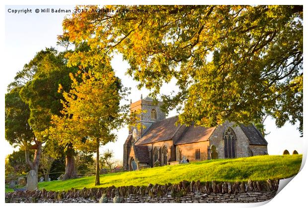 St Mary’s Church Hardington Mandeville Somerset Uk Print by Will Badman