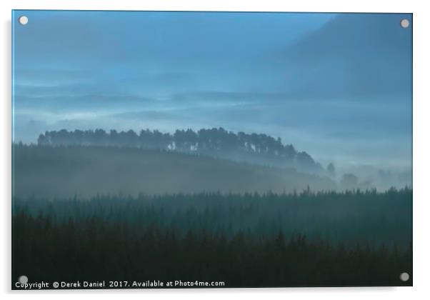 Feshiebridge Forest, Cairngorms Acrylic by Derek Daniel