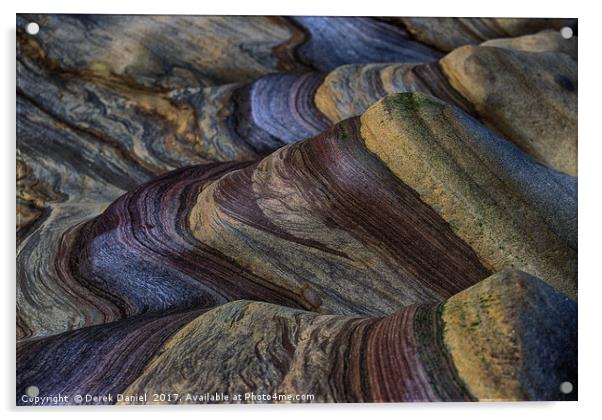 Vibrant and Textured Beachscape Acrylic by Derek Daniel