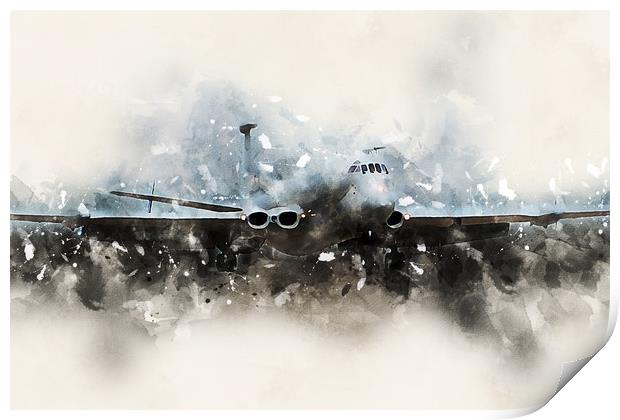 RAF Nimrod Painting Print by J Biggadike