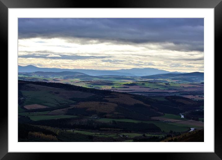 Beautiful Aberdeenshire from Bennachie. Framed Mounted Print by alan todd