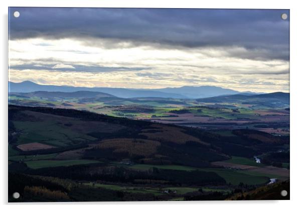Beautiful Aberdeenshire from Bennachie. Acrylic by alan todd