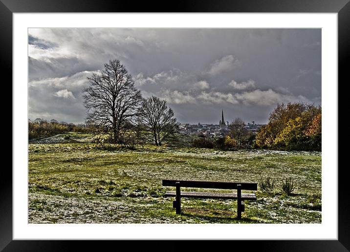 Winter Sky over Norwich Framed Mounted Print by Paul Macro