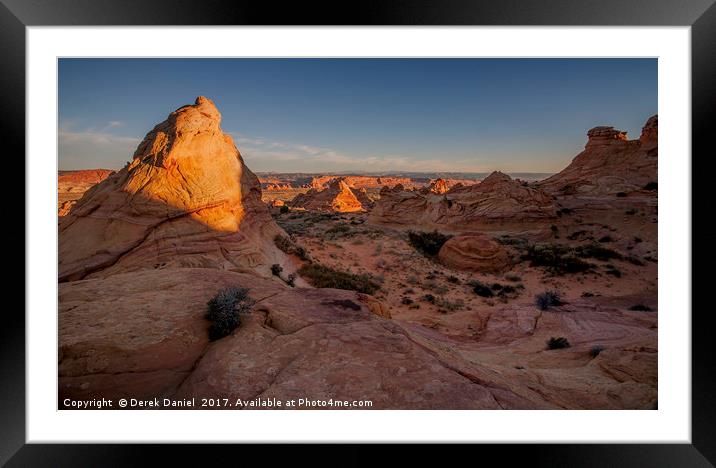 South Coyote Buttes Framed Mounted Print by Derek Daniel