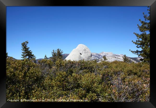 Half Dome rock at Yosemite national Park Framed Print by PhotoStock Israel