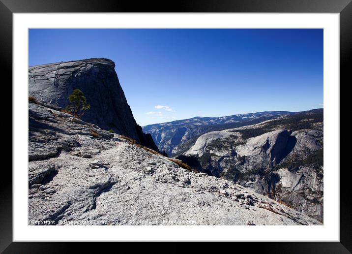 Half Dome rock at Yosemite national Park Framed Mounted Print by PhotoStock Israel