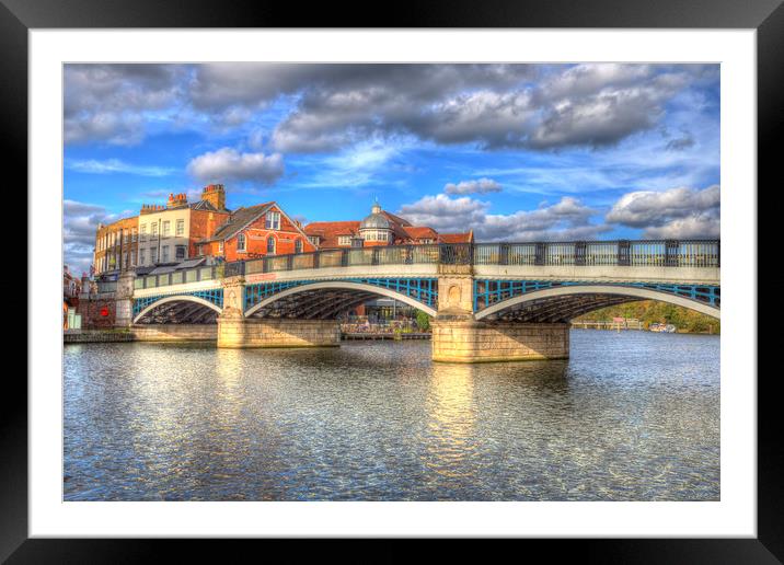 Windsor Bridge River Thames Framed Mounted Print by David Pyatt