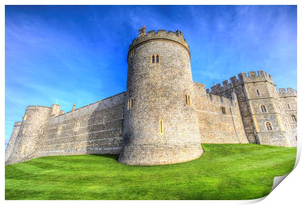 Windsor Castle Battlements  Print by David Pyatt