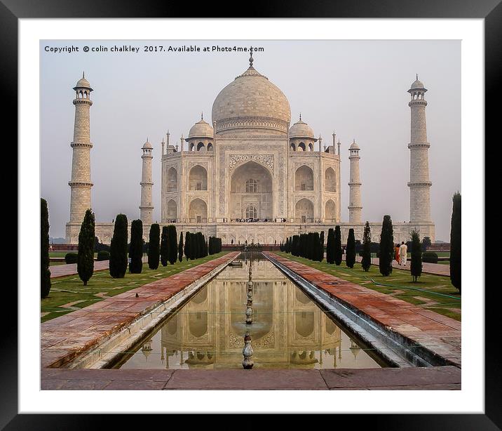 A Tribute to Love: The Taj Mahal at Dawn Framed Mounted Print by colin chalkley