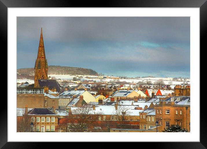 Kelso in the Snow Framed Mounted Print by Gavin Liddle