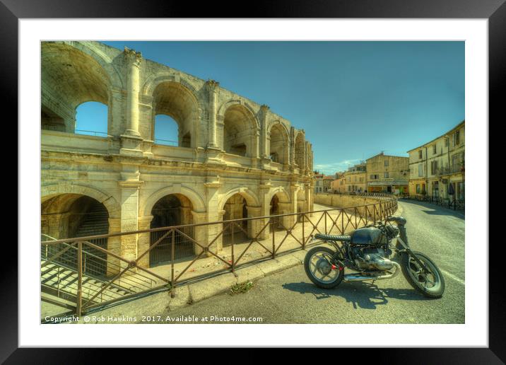 Arles Amphi Racer  Framed Mounted Print by Rob Hawkins