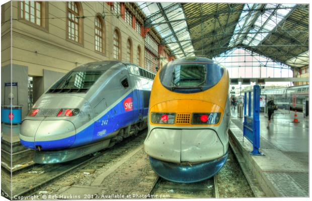 Marseille Trains of Grande Vitesse  Canvas Print by Rob Hawkins