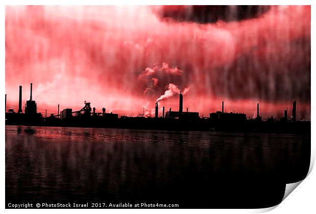Industrial Zone in Linz Austria. Print by PhotoStock Israel