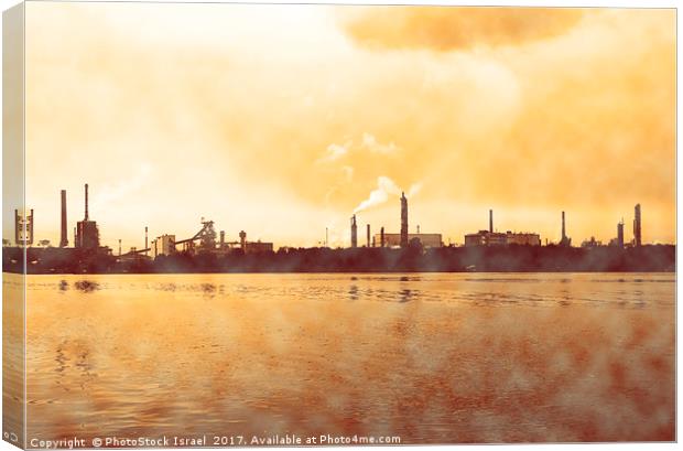 Industrial Zone in Linz Austria. Canvas Print by PhotoStock Israel