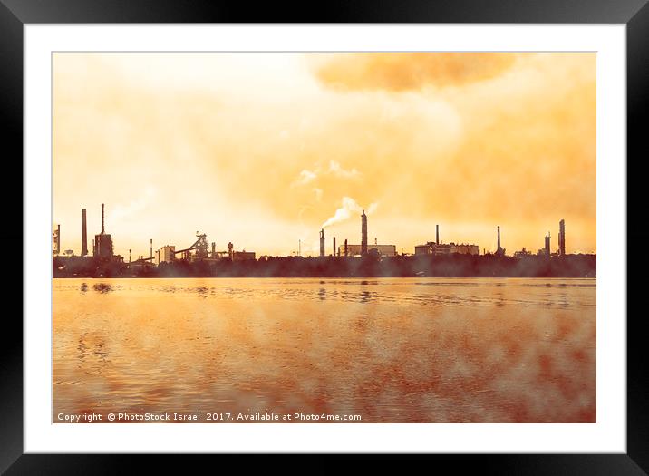 Industrial Zone in Linz Austria. Framed Mounted Print by PhotoStock Israel