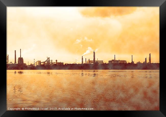 Industrial Zone in Linz Austria. Framed Print by PhotoStock Israel