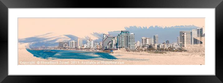 Israel, Tel Aviv coastline Framed Mounted Print by PhotoStock Israel