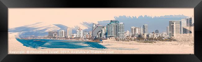 Israel, Tel Aviv coastline Framed Print by PhotoStock Israel
