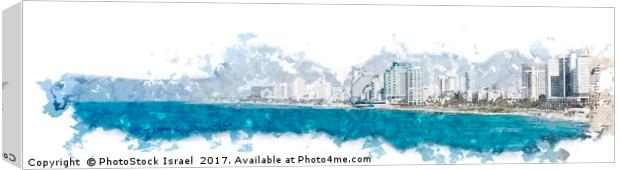 Israel, Tel Aviv coastline Canvas Print by PhotoStock Israel