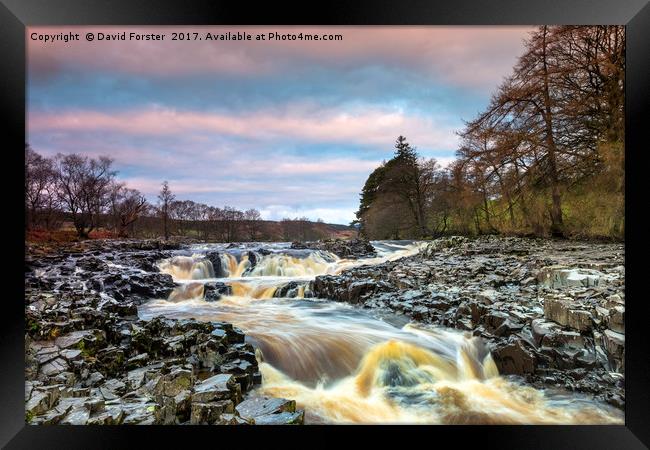 Low Force Upper Falls, River Tees, Teesdale Framed Print by David Forster