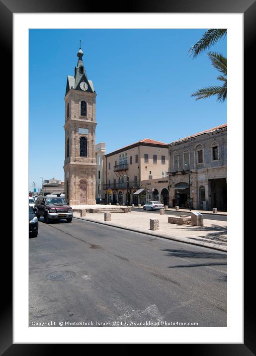 The Old clock tower in Jaffa, Israel Framed Mounted Print by PhotoStock Israel