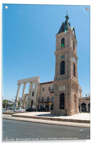 The Old clock tower in Jaffa, Israel Acrylic by PhotoStock Israel