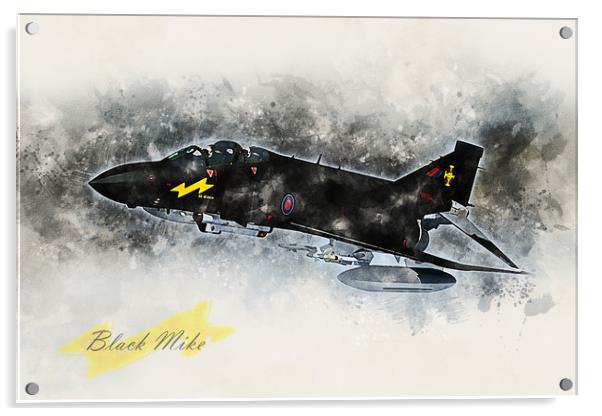 F-4 Phantom Black Mike Acrylic by J Biggadike