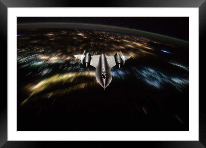 SR-71 Night Stalker Framed Mounted Print by J Biggadike
