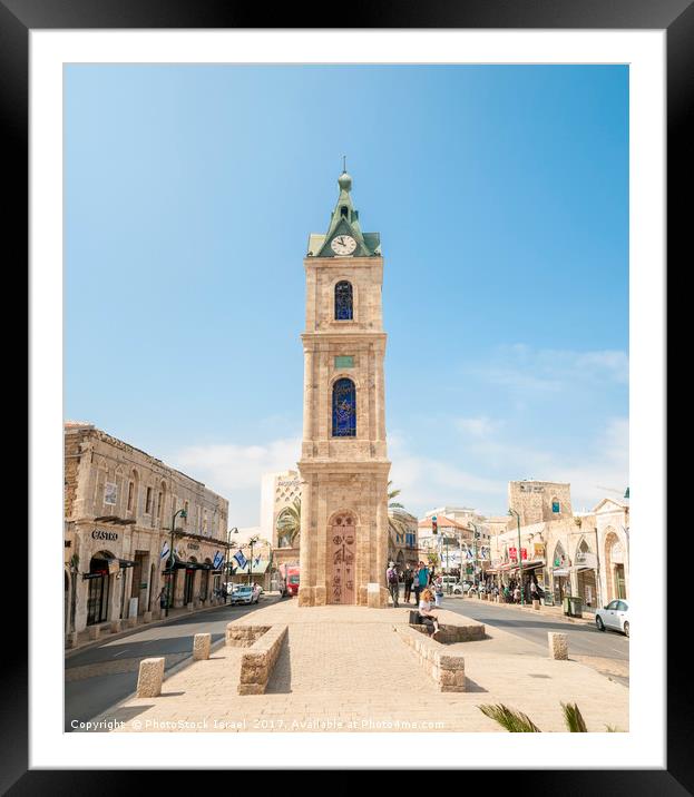 Jaffa clock tower Framed Mounted Print by PhotoStock Israel